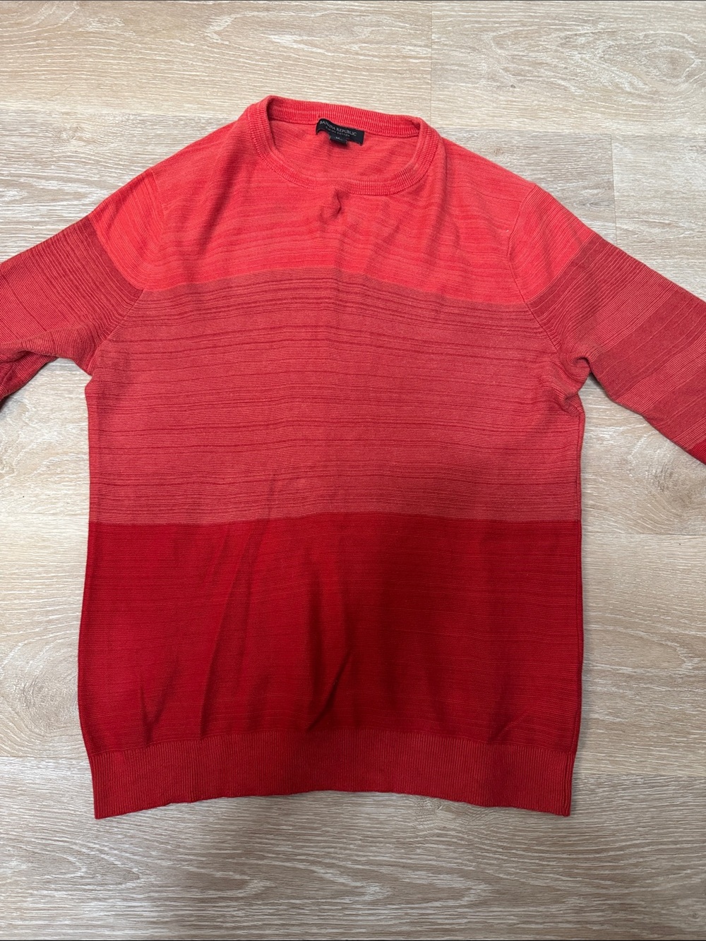 Banana Republic Red Gradient Crewneck Sweater
